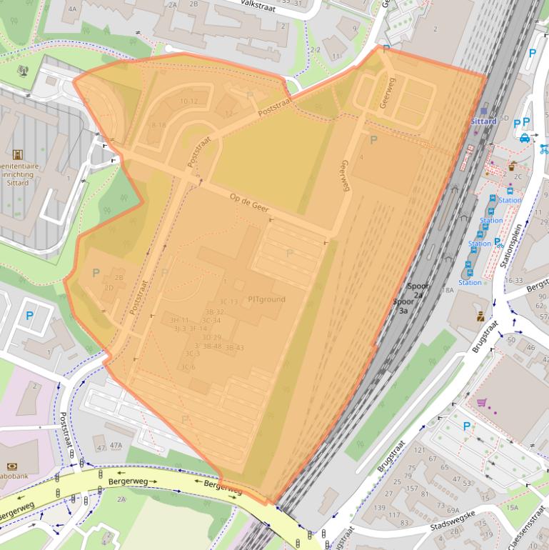 Kaart van postcodegebied 6135KR.