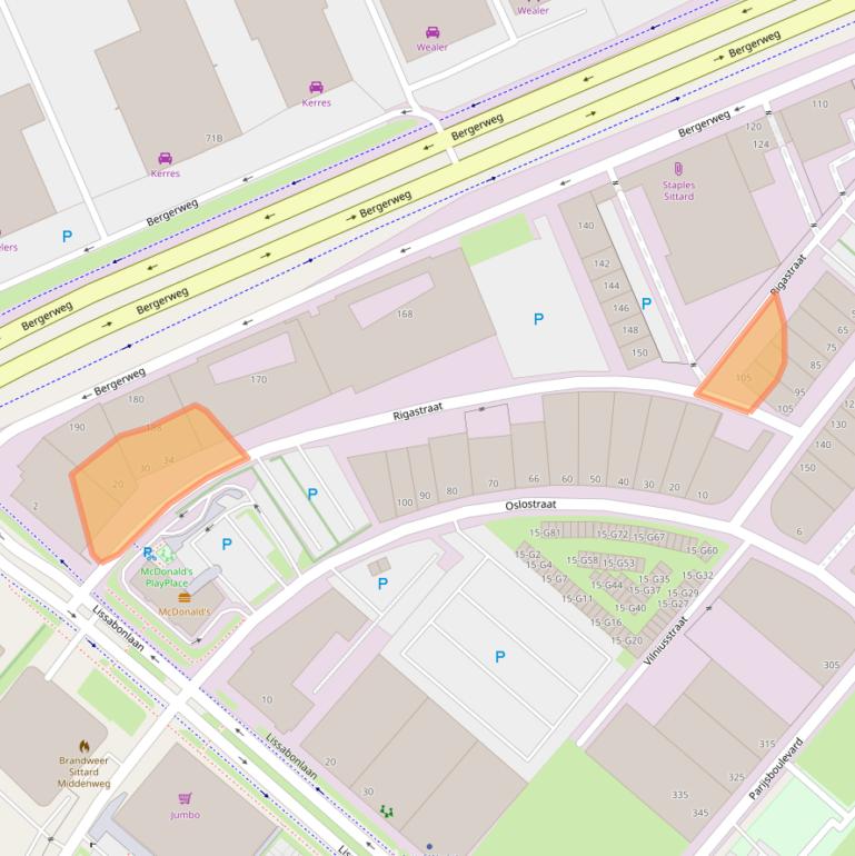 Kaart van postcodegebied 6135LB.