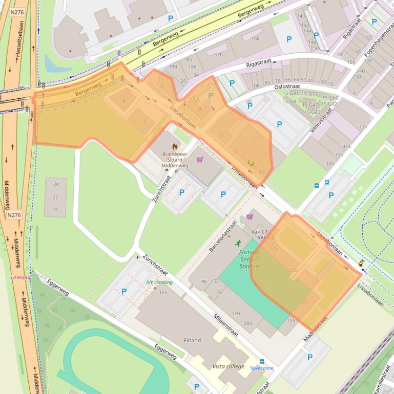Kaart van postcodegebied 6135LE.