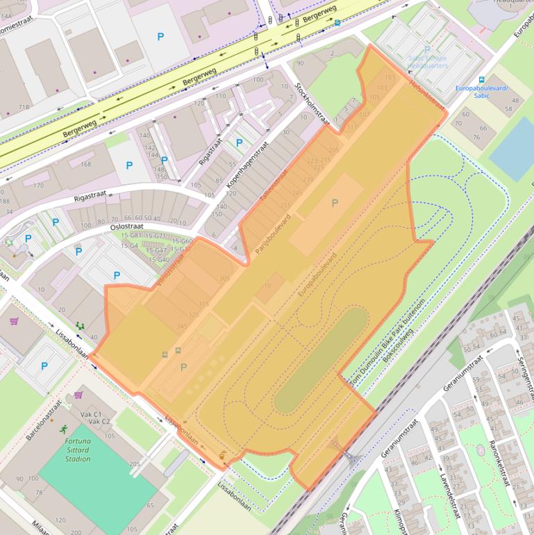 Kaart van postcodegebied 6135LJ.