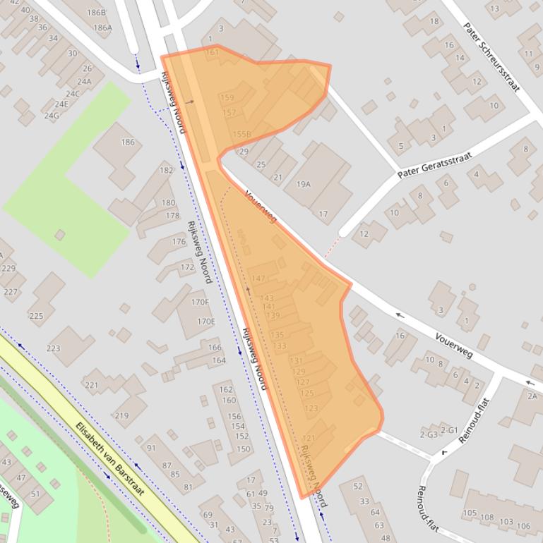 Kaart van postcodegebied 6136AA.