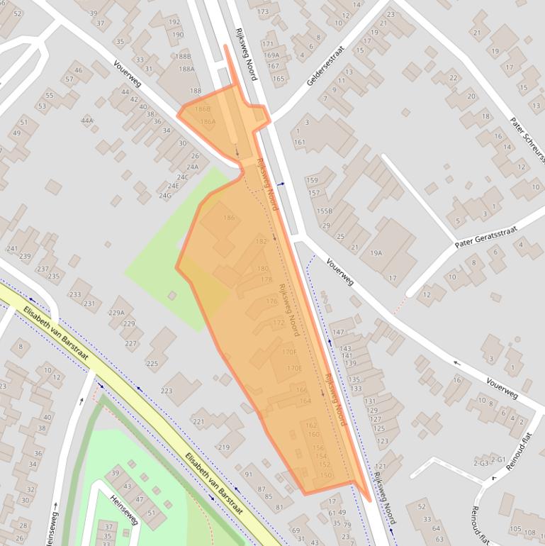 Kaart van postcodegebied 6136AD.