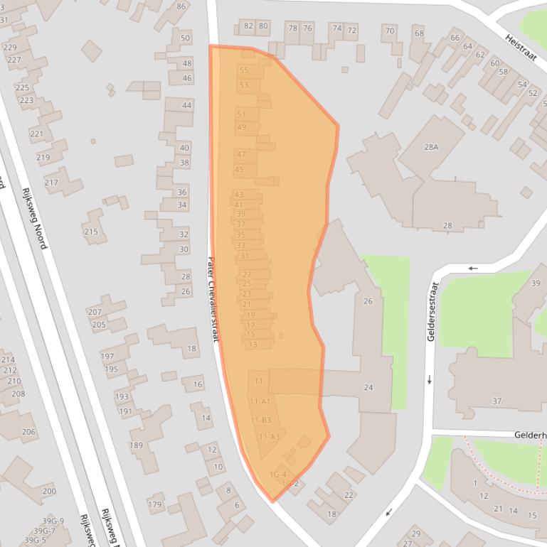 Kaart van postcodegebied 6136AV.