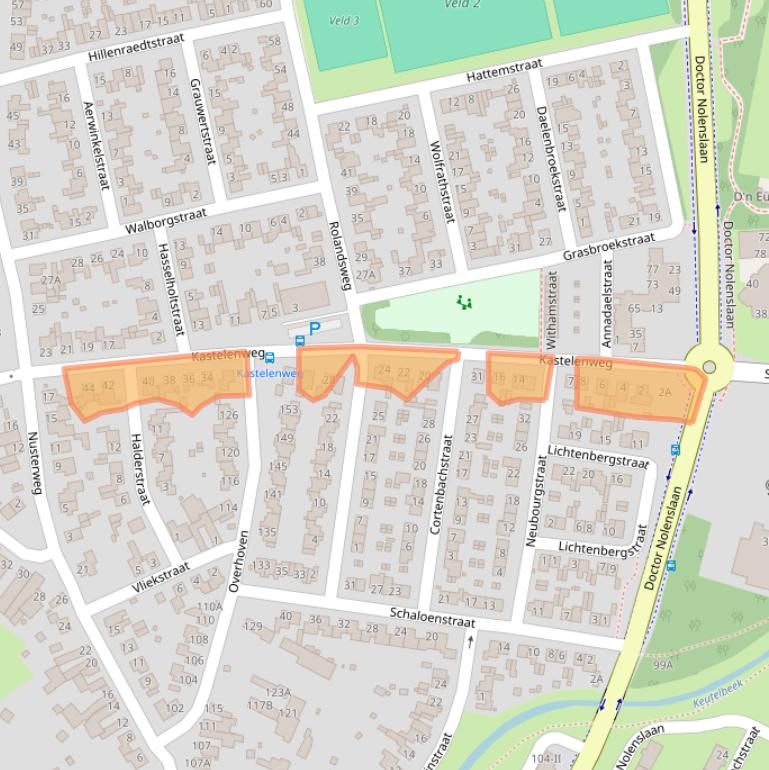 Kaart van postcodegebied 6136BJ.