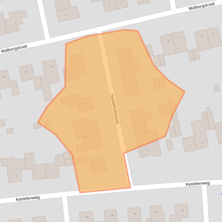 Kaart van postcodegebied 6136BL.