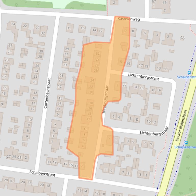 Kaart van postcodegebied 6136CJ.