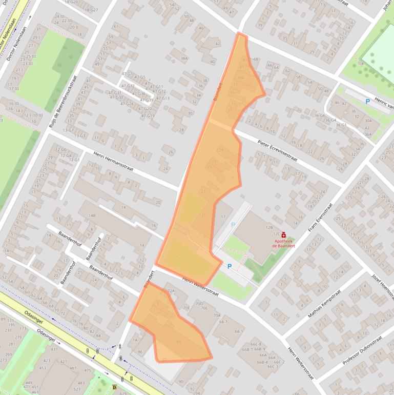 Kaart van postcodegebied 6136EM.