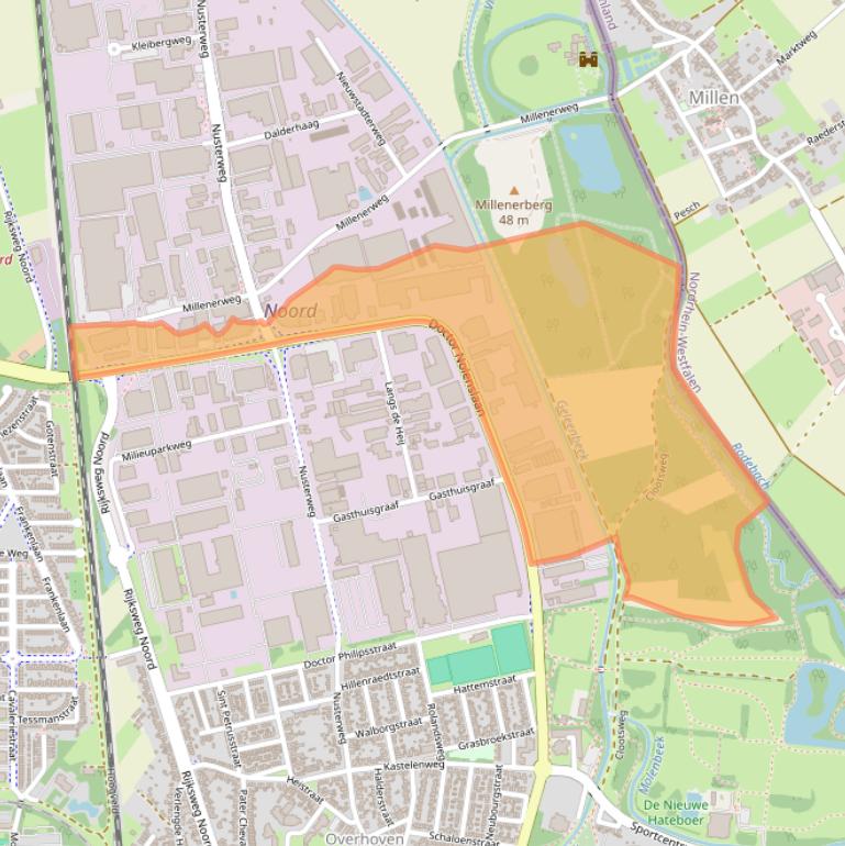 Kaart van postcodegebied 6136GM.