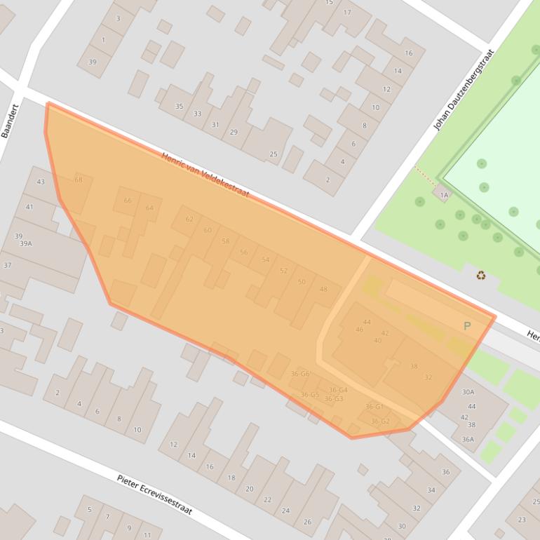 Kaart van postcodegebied 6136JC.