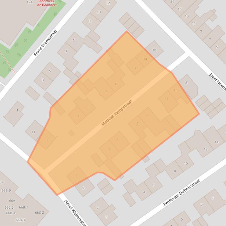 Kaart van postcodegebied 6136KB.