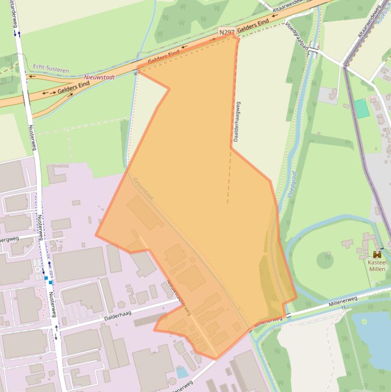 Kaart van postcodegebied 6136KN.