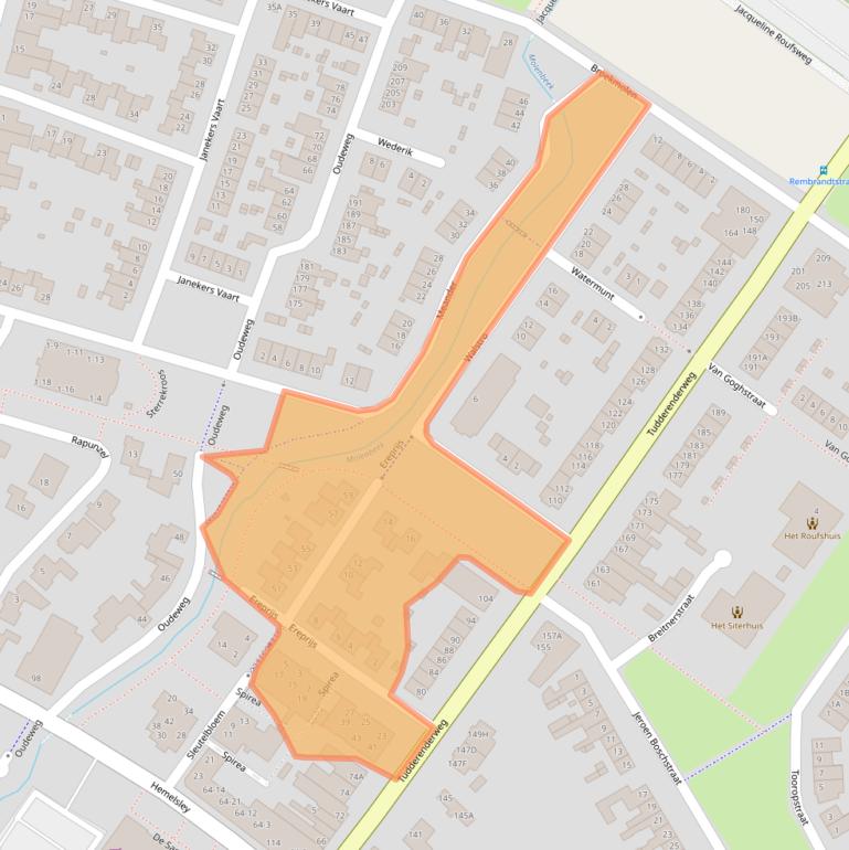 Kaart van postcodegebied 6136SC.