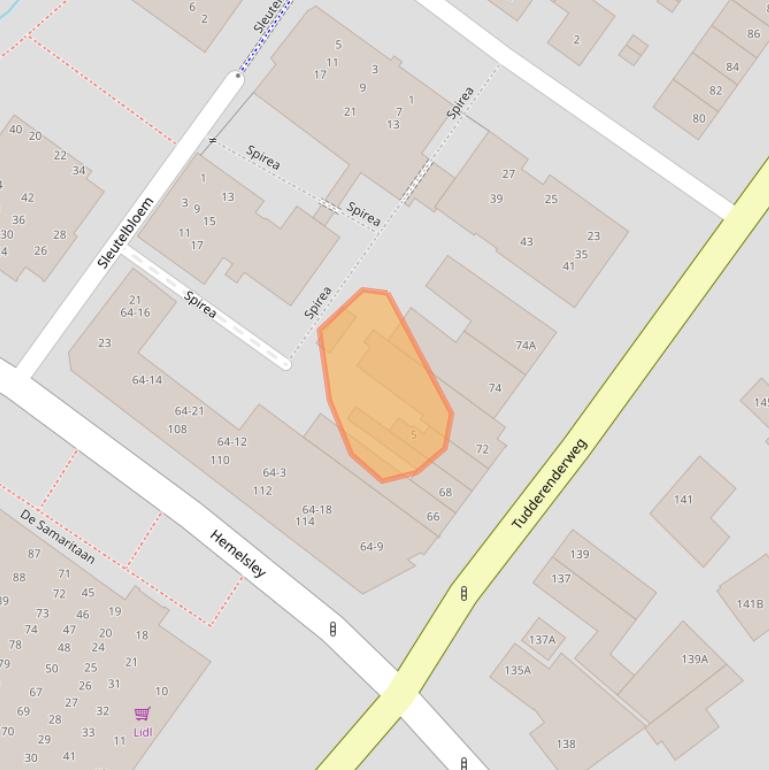 Kaart van postcodegebied 6136SJ.