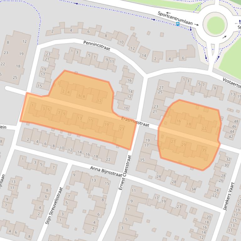Kaart van postcodegebied 6136TJ.