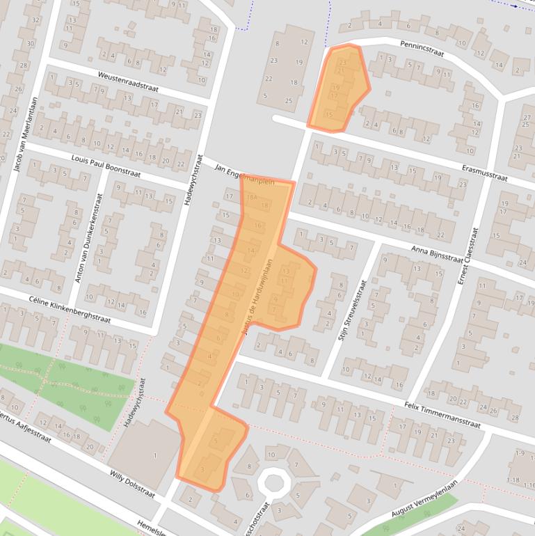 Kaart van postcodegebied 6136TR.