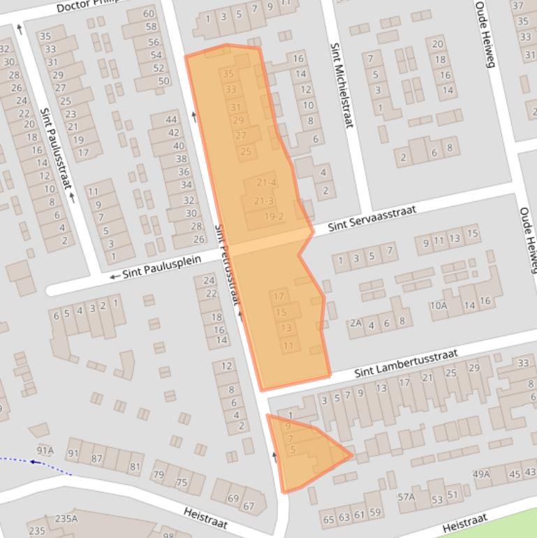 Kaart van postcodegebied 6136XM.