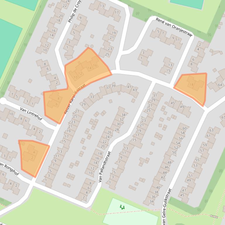 Kaart van postcodegebied 6137HC.