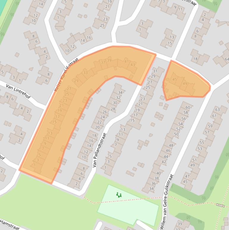 Kaart van postcodegebied 6137HD.