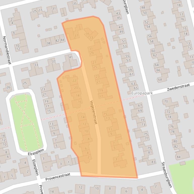 Kaart van postcodegebied 6137JR.