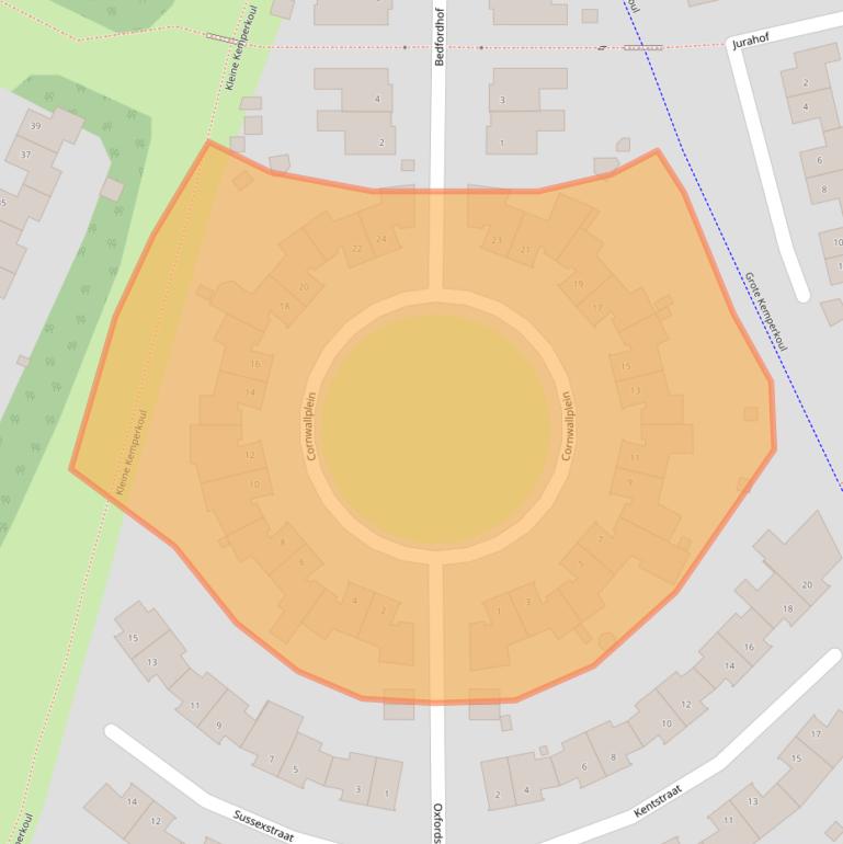 Kaart van postcodegebied 6137JW.