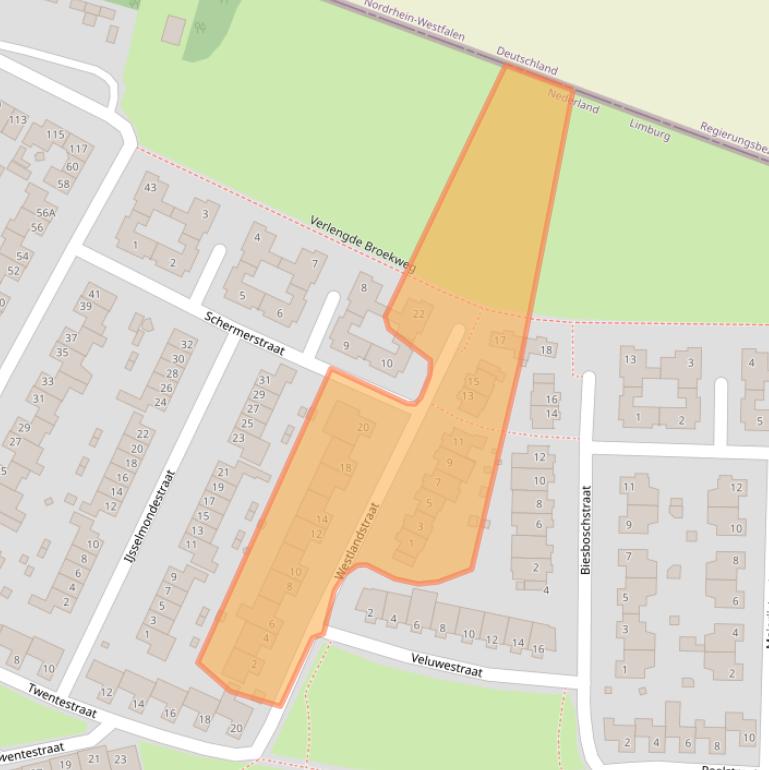 Kaart van postcodegebied 6137KE.