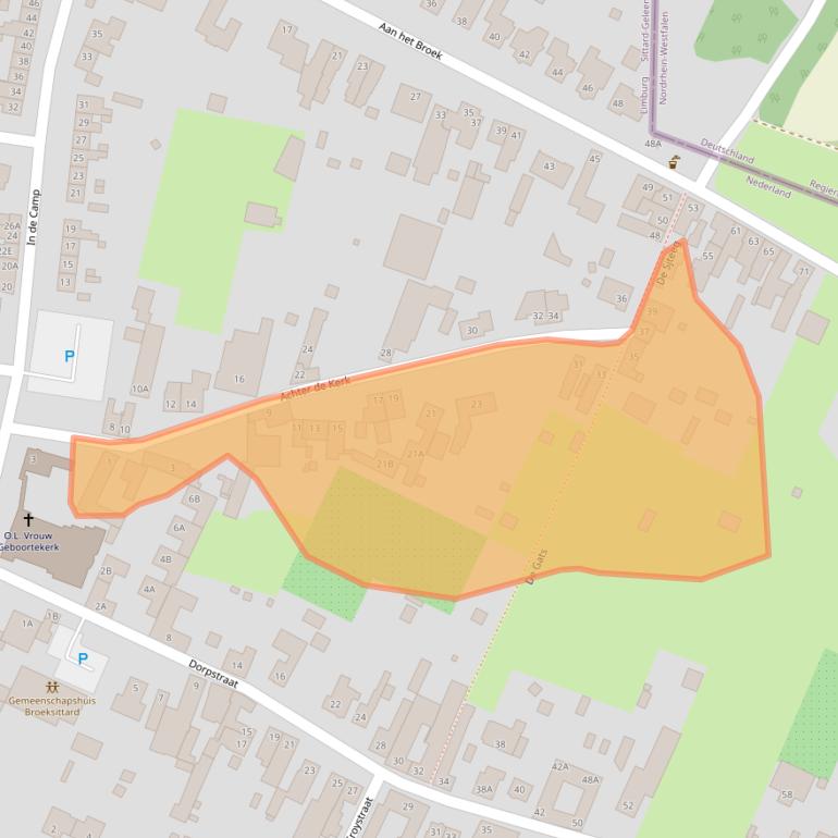 Kaart van postcodegebied 6137TB.