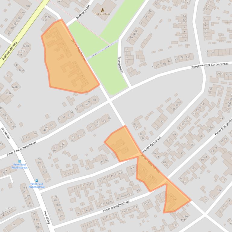 Kaart van postcodegebied 6137XJ.