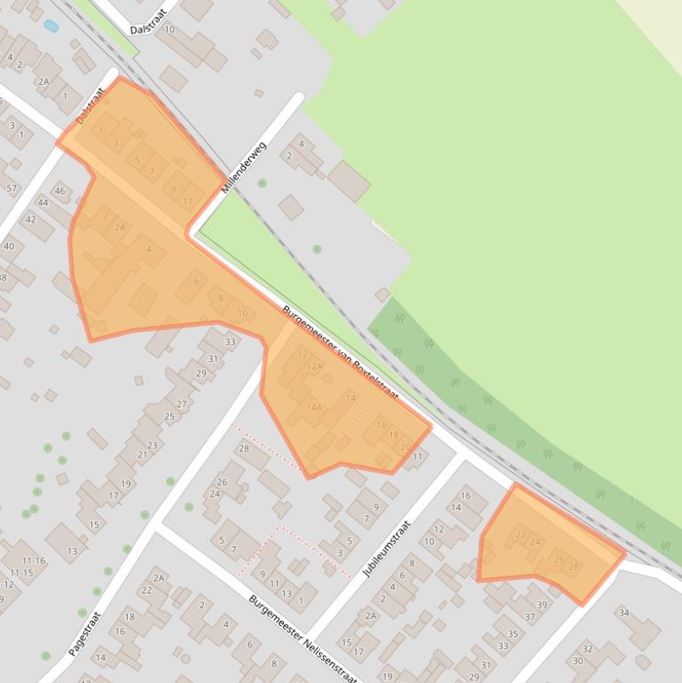 Kaart van postcodegebied 6141AK.