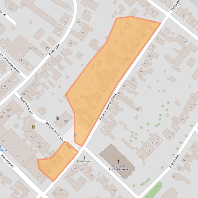 Kaart van postcodegebied 6141AM.