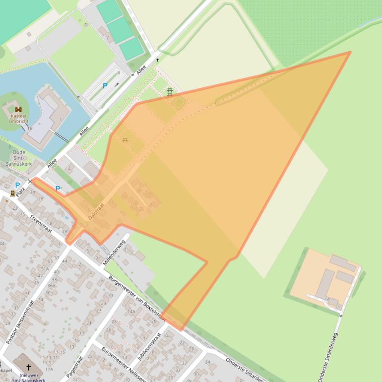 Kaart van postcodegebied 6141AR.