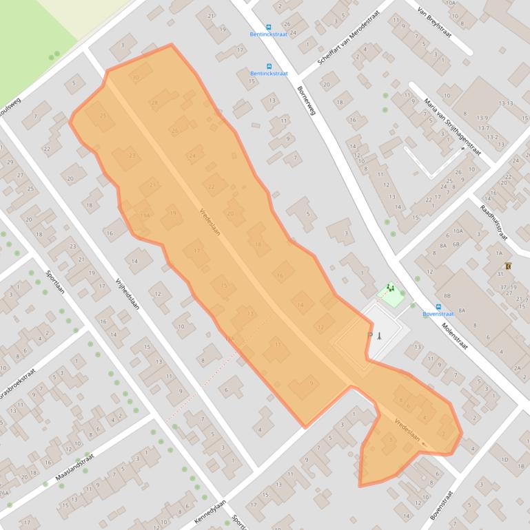 Kaart van postcodegebied 6141BM.