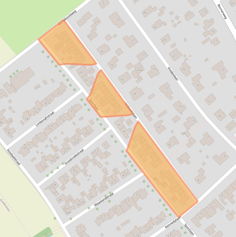 Kaart van postcodegebied 6141BN.