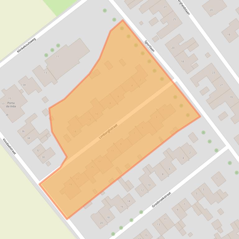 Kaart van postcodegebied 6141BV.