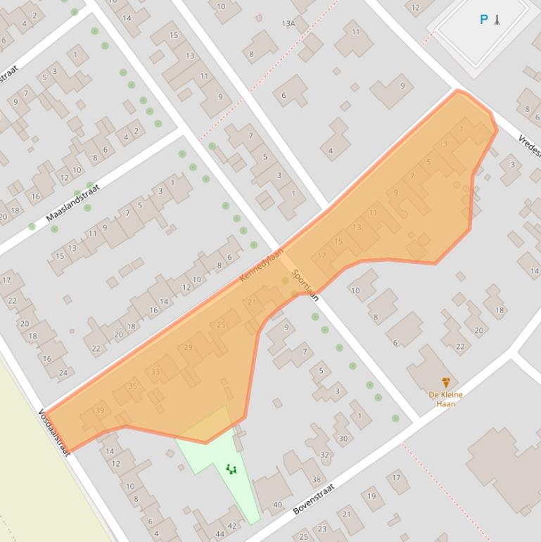 Kaart van postcodegebied 6141CA.