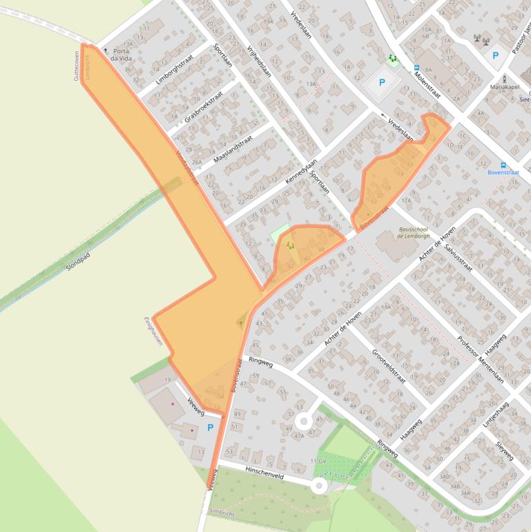 Kaart van postcodegebied 6141CD.