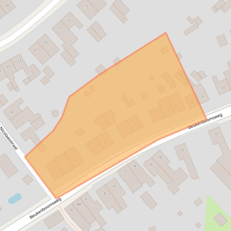 Kaart van postcodegebied 6143AA.