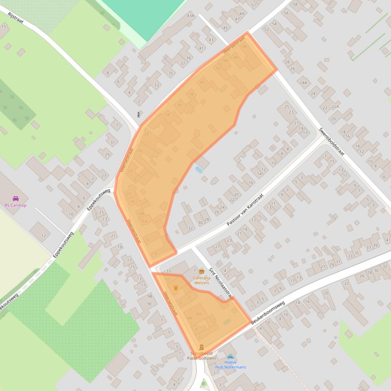 Kaart van postcodegebied 6143AN.