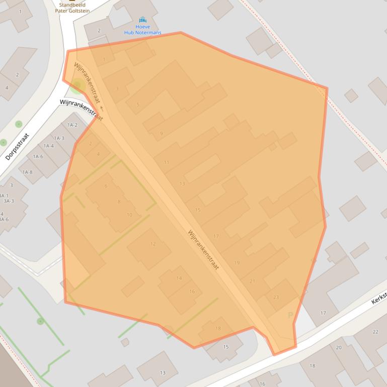 Kaart van postcodegebied 6143BA.