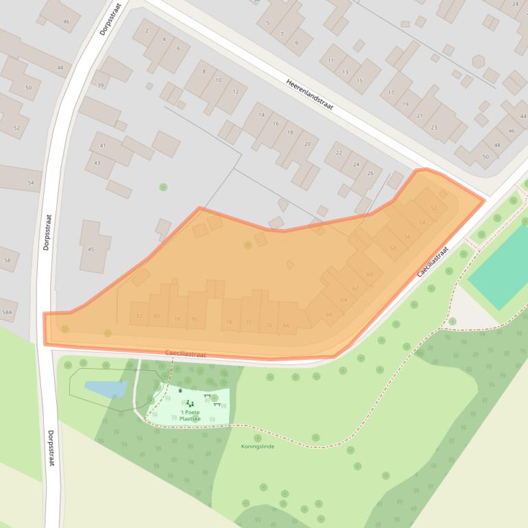 Kaart van postcodegebied 6143BJ.