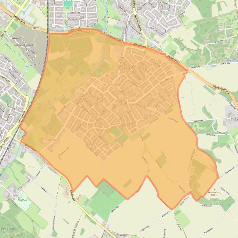 Kaart van postcodegebied 6151.
