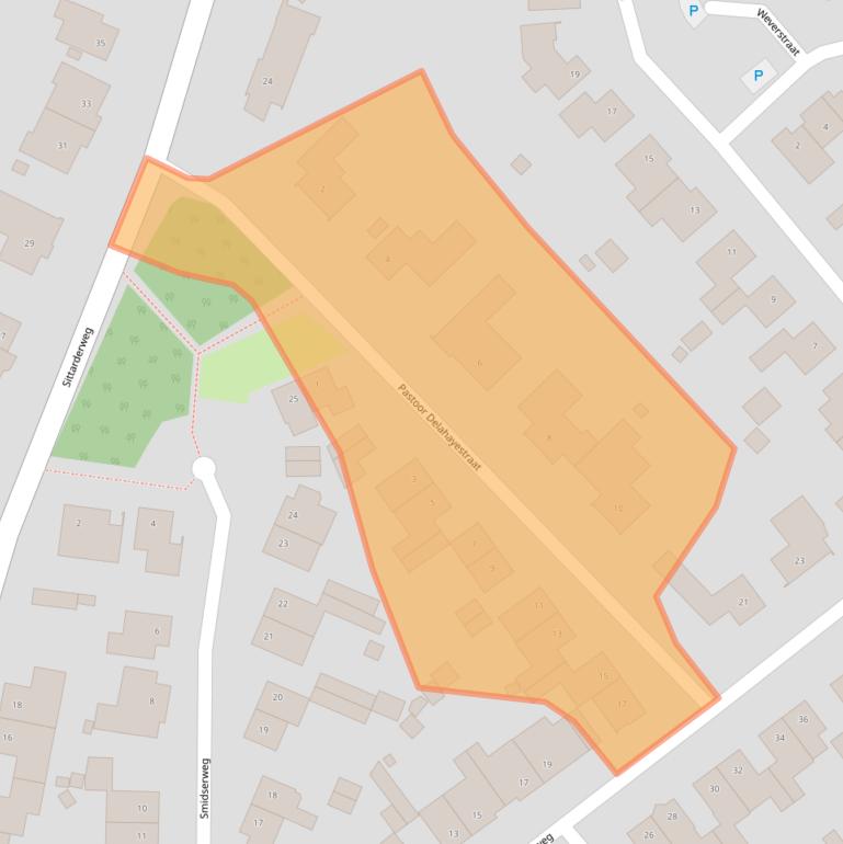 Kaart van postcodegebied 6151AC.