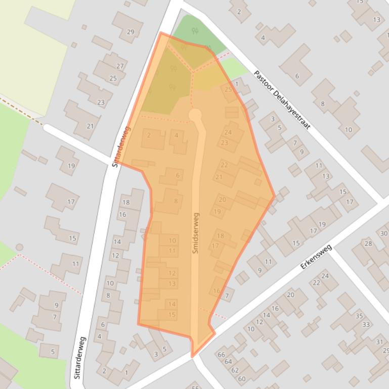 Kaart van postcodegebied 6151AD.