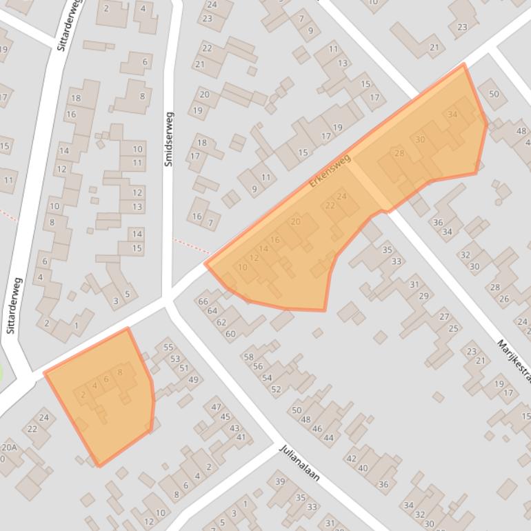 Kaart van postcodegebied 6151AG.