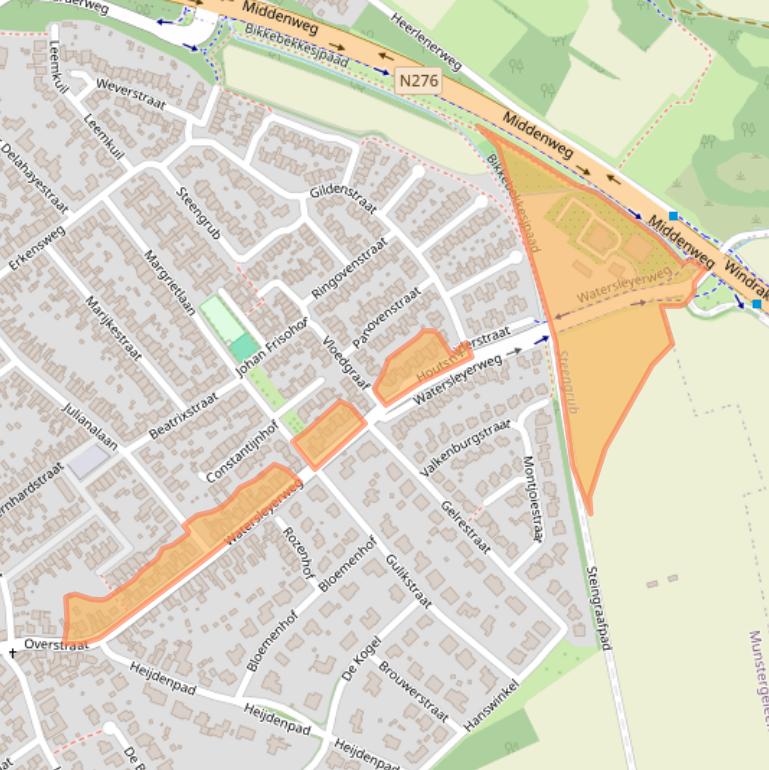 Kaart van postcodegebied 6151BC.