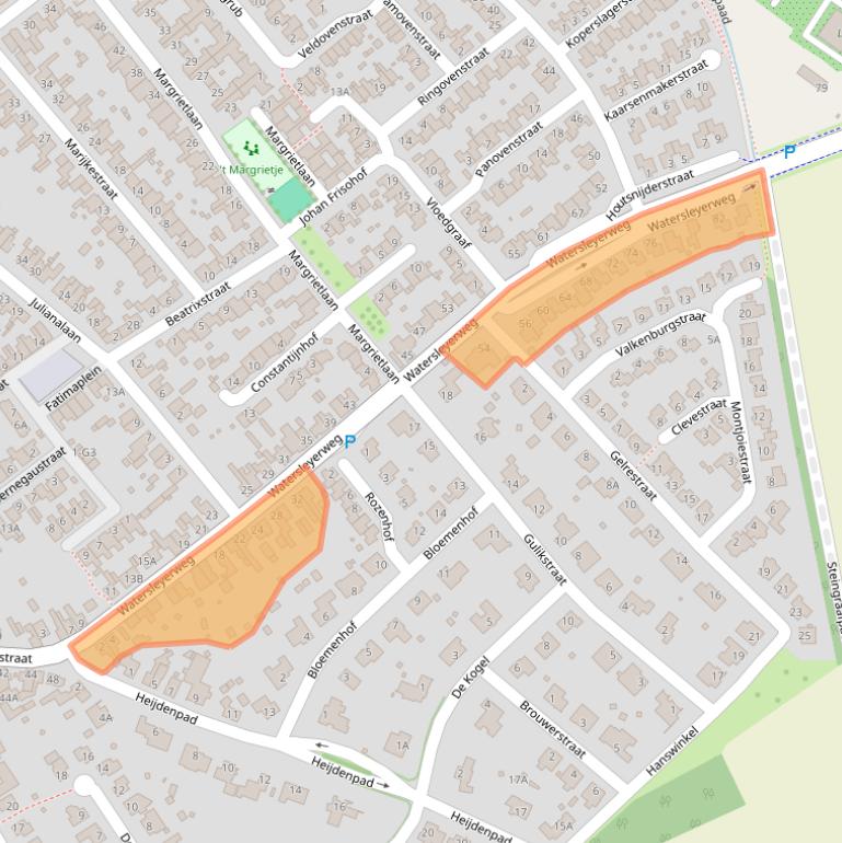 Kaart van postcodegebied 6151BD.
