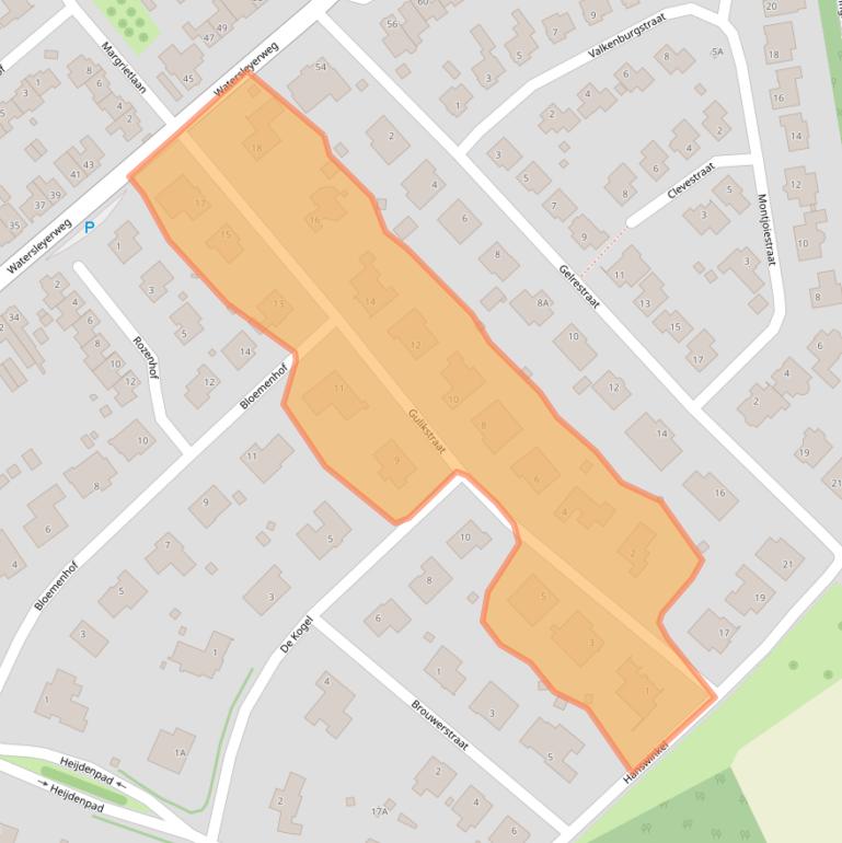 Kaart van postcodegebied 6151BG.