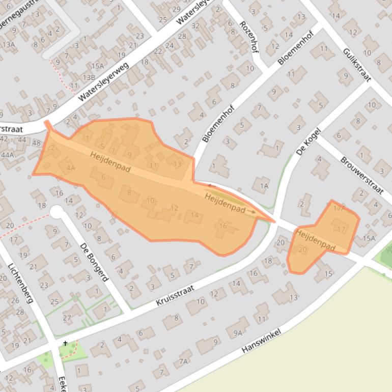 Kaart van postcodegebied 6151BL.