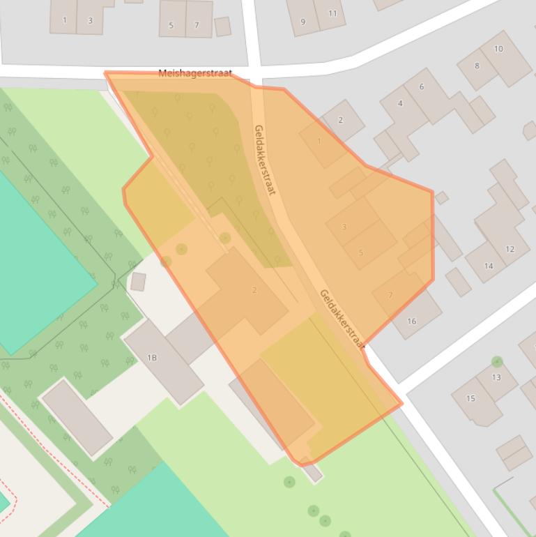 Kaart van postcodegebied 6151BX.