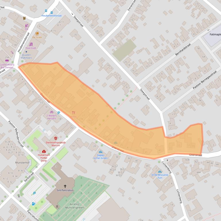 Kaart van postcodegebied 6151CM.