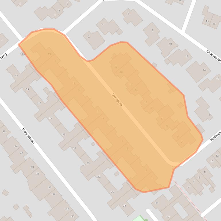 Kaart van postcodegebied 6151DH.